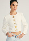 Juliette Mixed Media Button Jacket |  Women's Jacket by Derek Lam 10 Crosby