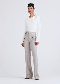 Grey-White Robertson Flare Trouser | Women's Pants by Derek Lam 10 Crosby