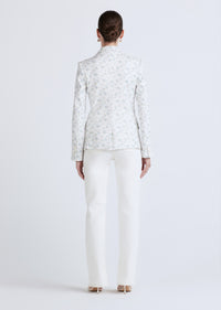 Ivory Multi Irina Single Breasted Jacket | Women's Jacket by Derek Lam 10 Crosby