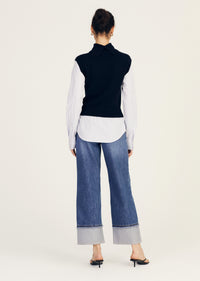 Aissa Mixed Media Top |  Women's Top by Derek Lam 10 Crosby