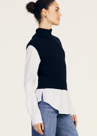 Aissa Mixed Media Top |  Women's Top by Derek Lam 10 Crosby