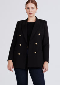 Midnight Walter Double Breasted Jacket | Women's Jacket by Derek Lam 10 Crosby