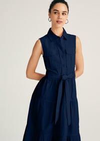 Florence Sleeveless Shirt Dress |  Women's Dress by Derek Lam 10 Crosby