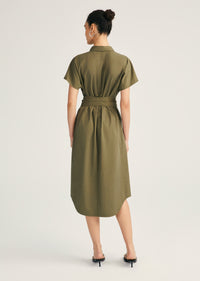 Mikala Short Sleeve Belted Shirt Dress |  Women's Dress by Derek Lam 10 Crosby