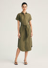 Mikala Short Sleeve Belted Shirt Dress |  Women's Dress by Derek Lam 10 Crosby