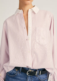 Wesley Embellished Shirt |  Women's Top by Derek Lam 10 Crosby