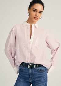 Wesley Embellished Shirt |  Women's Top by Derek Lam 10 Crosby