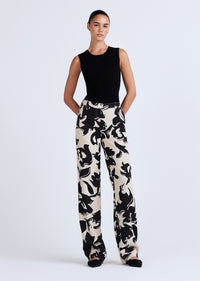 Vana Straight Leg Trousers - Safari Multi