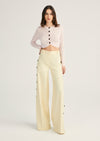 Carter Wide Leg Button Detail Trouser |  Women's Pants by Derek Lam 10 Crosby