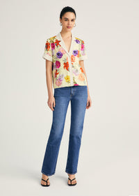 Amina Short Sleeve Button Shirt |  Women's Top by Derek Lam 10 Crosby