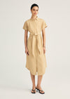 MIkala Short Sleeve Belted Shirt Dress |  Women's Dress by Derek Lam 10 Crosby