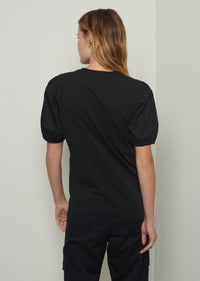 Black Eva Puff Sleeve T-Shirt | Women's T-Shirt by Derek Lam