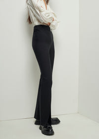 Black Lucia Front Slit Trousers | Women's Pant by Derek Lam 10 Crosby