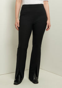 Black Lucia Front Slit Trousers | Women's Pant by Derek Lam 10 Crosby