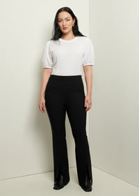 Black Lucia Front Slit Trousers | Women's Pant by Derek Lam 10 Crosby