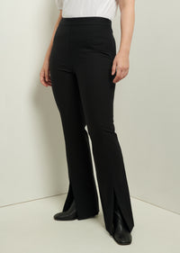 Black Lucia Front Slit Trousers | Women's Pant by Derek Lam 10 Crosby