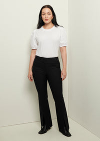 Black Maeve Front Slit Trouser | Women's Pant by Derek Lam