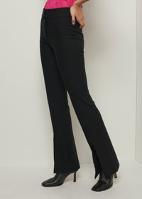 Black Maeve Front Slit Trouser | Women's Pant by Derek Lam