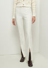 Soft White Lucia Front Slit Trousers | Women's Pant by Derek Lam 10 Crosby