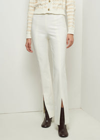 Soft White Lucia Front Slit Trousers | Women's Pant by Derek Lam 10 Crosby