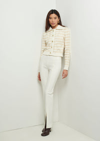 Soft White Lucia Front Slit Trousers | Women's Pant by Derek Lam 10 Crosby