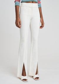 Soft White Maeve Front Slit Trouser | Women's Pant by Derek Lam 10 Crosby