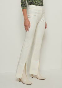 Soft White Maeve Front Slit Trouser | Women's Pant by Derek Lam 10 Crosby