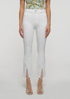 White Mira Front Slit Crop Flare Jeans | Women's Denim by Derek Lam 10 Crosby