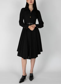 Black Helene Asymmetrical Dress |  Women's Dress by Derek Lam 10 Crosby