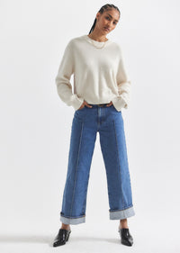 Azure Delano Cuffed Jean |  Women's Denim by Derek Lam 10 Crosby