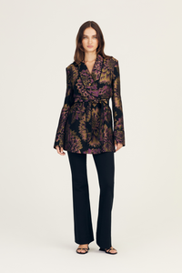 Black Multi Orville Smoking Jacket |  Women's Jacket by Derek Lam 10 Crosby