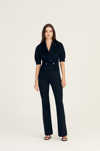 Black Philippe Short Sleeve Jacket |  Women's Jacket by Derek Lam 10 Crosby