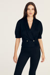 Black Philippe Short Sleeve Jacket |  Women's Jacket by Derek Lam 10 Crosby