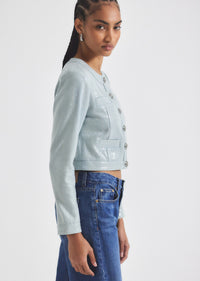 Light Wash Penny Sequin Jacket | Women's Jacket by Derek Lam 10 Crosby