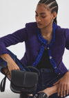 Topaz Wild Berry Elizabeth Peplum Jacket |  Women's Jacket by Derek Lam 10 Crosby